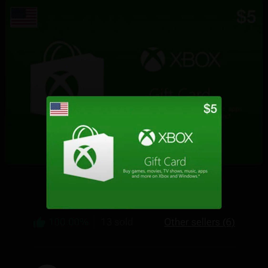 Xbox Live Gift Card USD 5 (US) product image