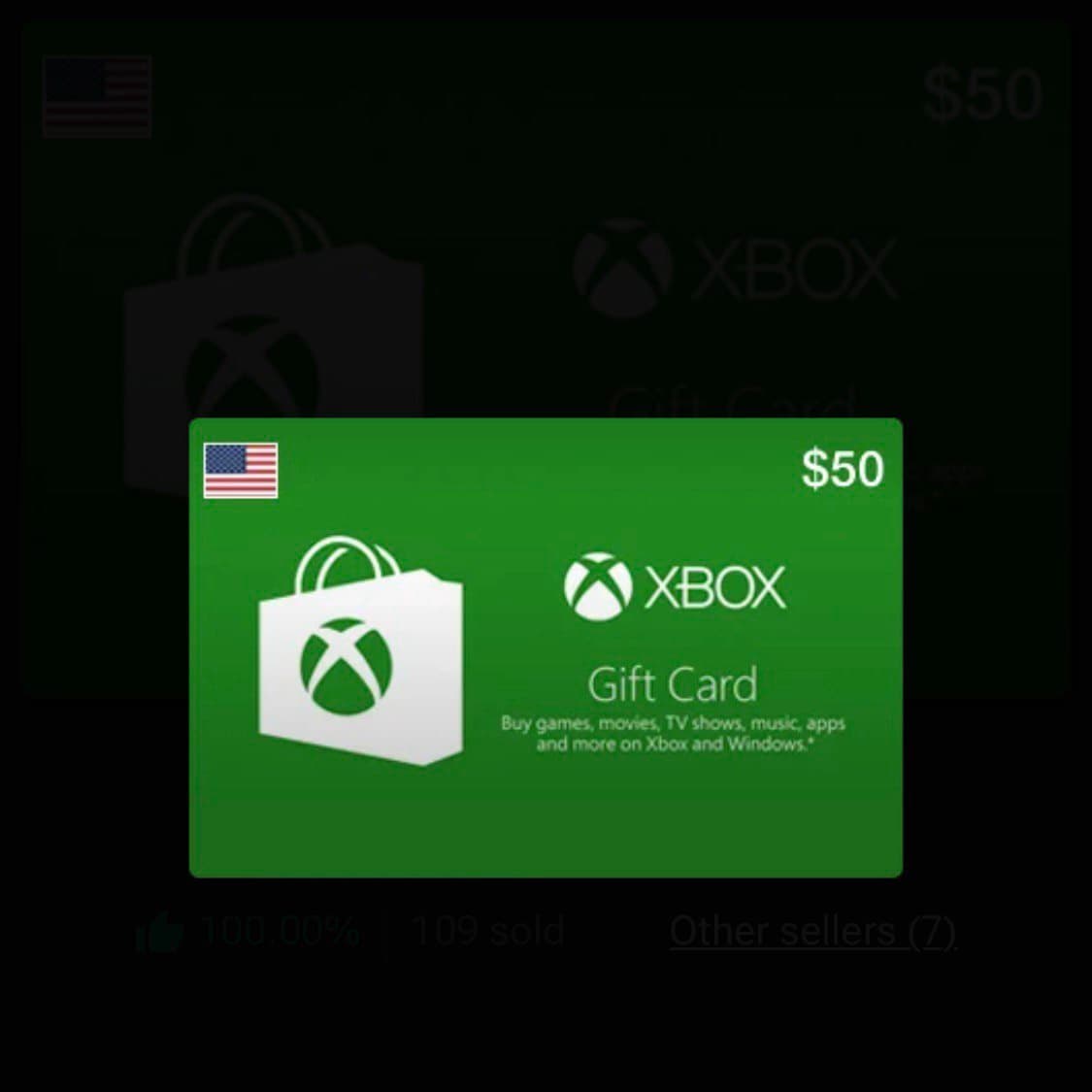 Xbox Live Gift Card USD 50 (US) product image