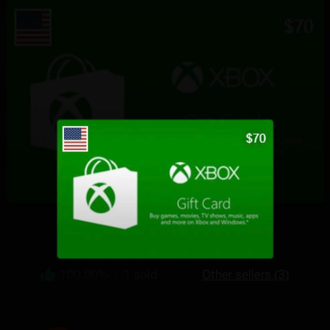 Xbox Live Gift Card USD 70 (US) product image