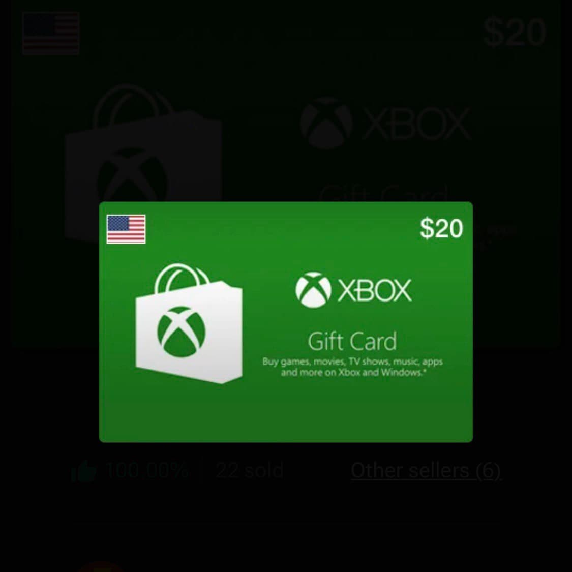 Xbox Live Gift Card USD 20 (US) product image