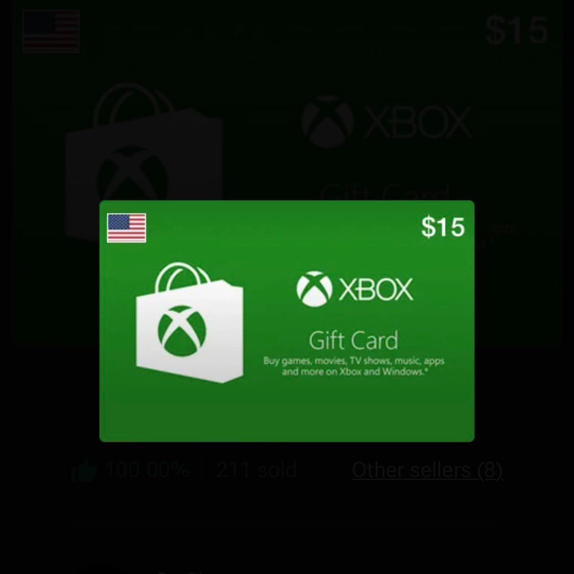 Xbox Live Gift Card USD 15 (US) product image